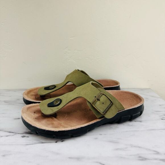 Ash Sheep Shoes - Ash Sheep Green Leather Sandals Women’s Size 8.5